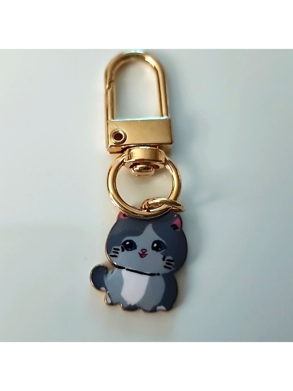 CAT  ZIPPER Pull-purse charm Or Charm bracelet Lobster claw clip closure